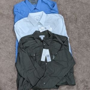 Lot of Calvin Klein men's button up shirts NWT
